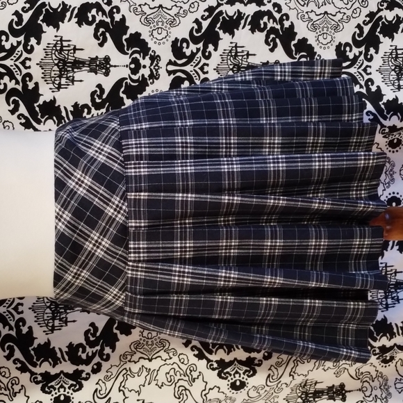 MangoPop Pleated Plaid Mini Skirt - Picture 1 of 5